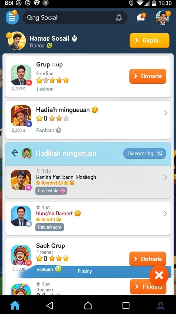 goldraja - Menampilkan interaksi antar pemain dalam game.