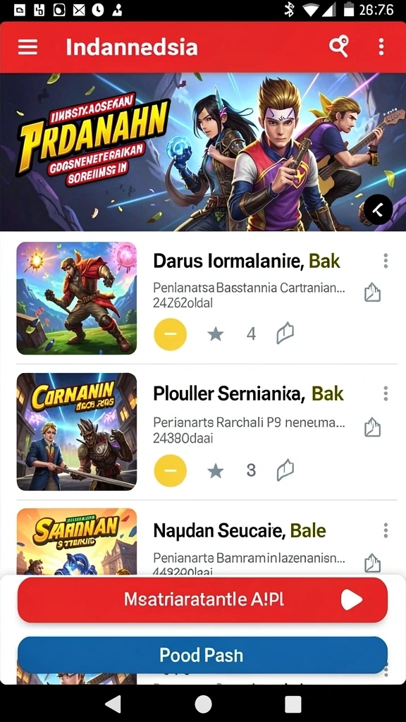 tv888 - Tampilan antarmuka yang menarik dan informatif.